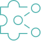 puzzle piece with connectors line icon