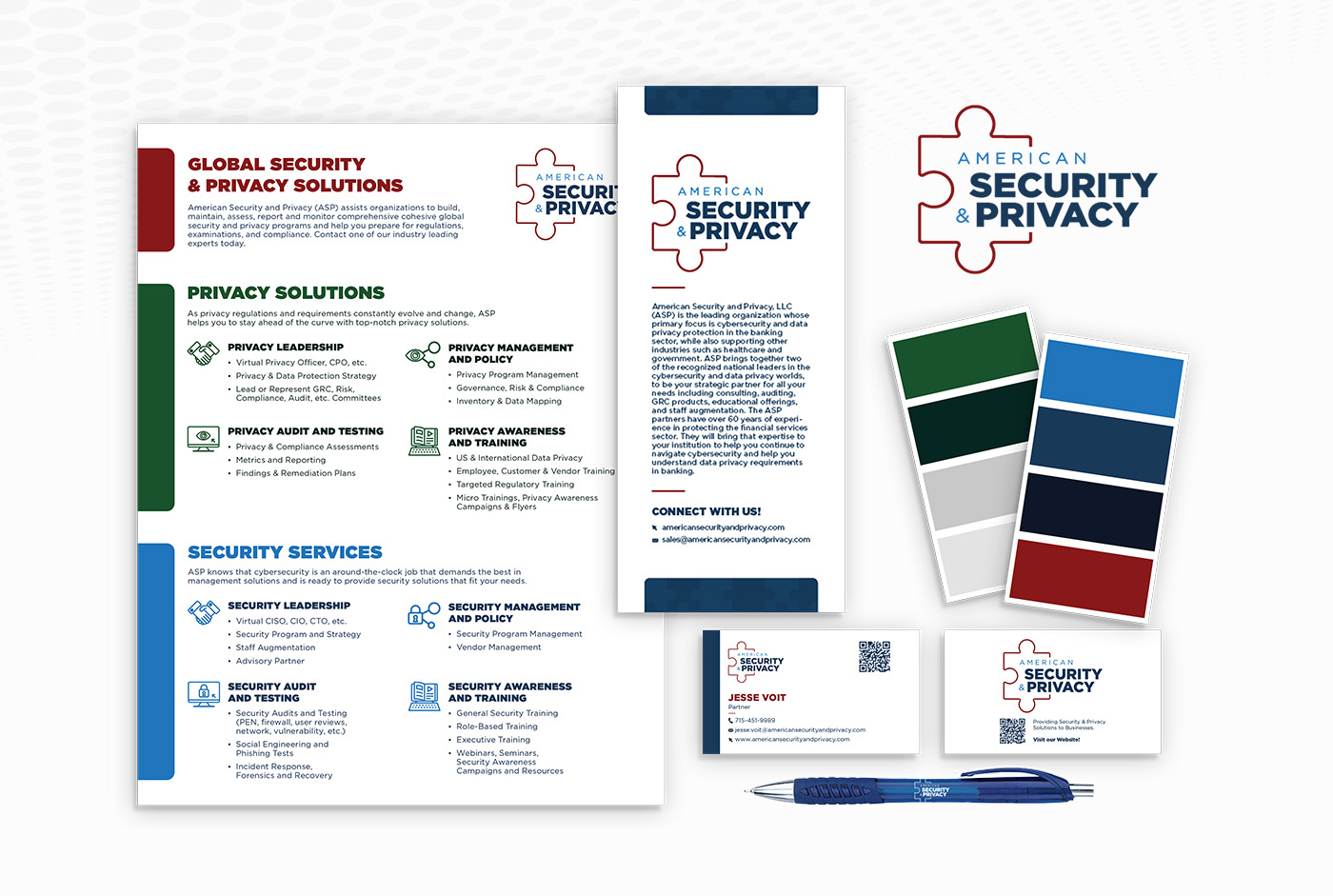 American Security & Privacy Printed Materials Mockup