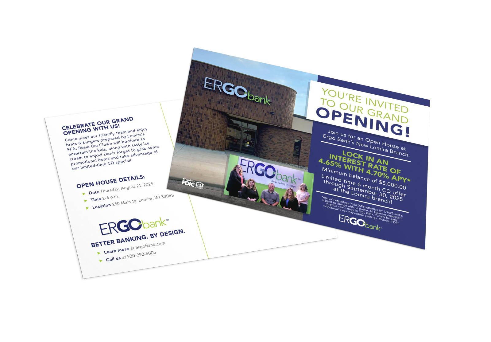 graphic of our Ergo Bank postcard