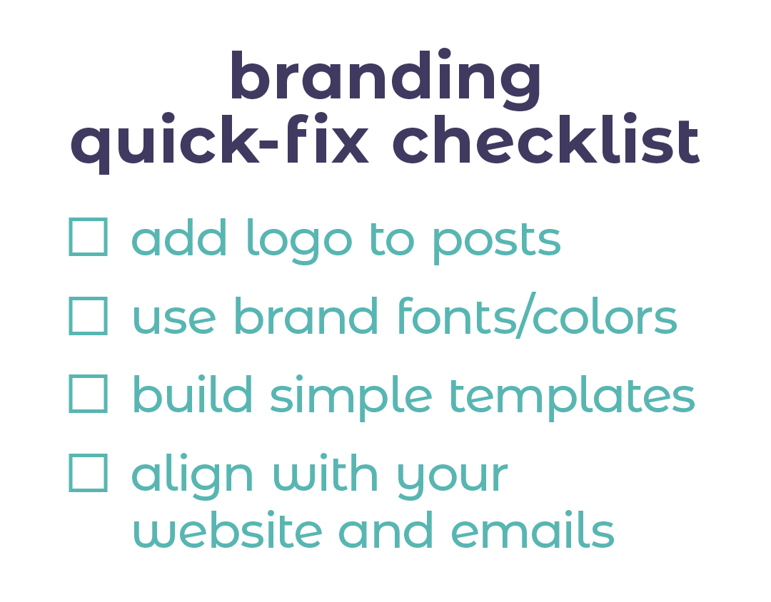 Branding quick-fix checklist graphic
